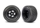 Traxxas 10947 T&W RACE BLK WHL GRAVIX TIRE