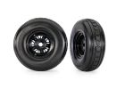 Traxxas 10972 T&W FUNCO BLK WHL RIBBED TIRE