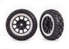 Traxxas 2479G Tires & Wheels Assembled (2.2' Graphite Gray/Satin Chrome Beadlock Wheels Anaconda 2.2' Tires with Foam Inserts) (2) (Bandit Front)