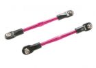 Traxxas 3139P Turnbuckles Aluminum (Pink) Assembled Toe Links 59mm (2) Slash Rustler