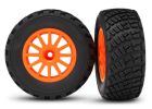 Traxxas 7473A Tires & Wheels Assembled Glued Rally VXL/LCG Slash