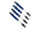 Traxxas 8160X Shocks GTS Aluminum Blue Anodized Assembled Without Springs For Use with #8140X TRX-4 Long Arm Lift Kit (4)
