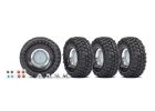 Traxxas 8166X Assembled Glued Tires and 1.9 Chrome Wheels
