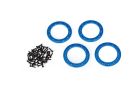 Traxxas 8169X Beadlock Rings - Blue (1.9) (Aluminum) (4)/ 2x10 Cs (48) TRX-4