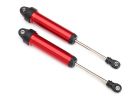 Traxxas 8451R Shocks Gtr 134Mm Aluminum Red-Anodized Fully Assembled W/O Springs Front No Threads (2)