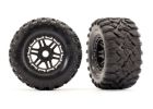 Traxxas 8972 Tires & Wheels Assembled Glued (Black) (2 Pcs) Maxx 4S