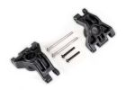Traxxas 9050 Carriers Stub Axle Rear Extreme Heavy Duty Black with Hinge Pins for Drag Slash