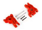 Traxxas 9050R Carriers Stub Axle Rear Extreme Heavy Duty Red with Hinge Pins for Drag Slash