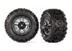 Traxxas 9072 Tires & Wheels, Assembled, Glued (Black Chrome 2.8' Wheels, Sledgehammer Tires, Foam Inserts) (2) (TSM Rated)