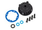 Traxxas 9081 Housing Center Differential/ X-Ring Gaskets (2)/ 5x10x0.5 PTFE-coated washer (1)/ 2.5x8 CCS (4)