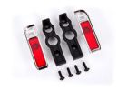 Traxxas 9119 Tail Light Housing, Chrome (2)/ Lens (2)/ Retainers (Left & Right)/ 2.6x8 BCS (Self-Tapping) (4)