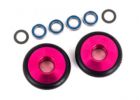 Traxxas 9461P Wheelie Bar Wheels (Pink Anodized Aluminum) for Drag Slash