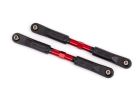 Traxxas 9549R Toe links Sledge (TUBES Red-Anodized 7075-T6 Aluminum Stronger than Titanium) (120mm) (2)/ Rod Ends Assembled with Steel Hollow Balls (4)/ Aluminum Wrench 8mm (1)