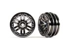 Traxxas 9768-BLKCR Wheels, 1.0' (black chrome) for TRX-4M
