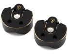 TREAL AXP8-12 Treal Hobby Axial AXP8 Gilamon Brass Portal Covers (140.5g ea) (Black) (2)