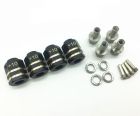 Treal TRLX0023D9RWP TRX-4 Brass (Widen) Wheel Hubs Hex Pins +10mm -Black