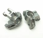 Treal X002SD4A4F Aluminum 7075 Front Steering Knuckles (Silver) for Losi LMT