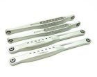 Treal X002V1BOCF Lower 4 Trailing Arms Links Set (Silver) for Losi LMT