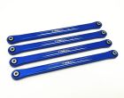 TREAL X002V2YRTL Aluminum 7075 Lower Link Bars (4) Set for Losi LMT (Blue) 