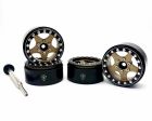 Treal X002VQU3XB Beadlock Wheels 1.9 Alloy Rims Type E (Black-Bronze) for 1:10 Scale Rock Crawler