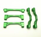 Treal TRLX002YLXLG9 Aluminum Chassis Cross Brace Set for Losi LMT Green