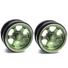 Treal X0034J9EEN Green 2.9 CNC Machined Beadlock Wheels for SCX6 (1 Pair)