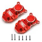Treal X0038UL9ZF Aluminum 7075 Axle Diff Covers (2P) (Red) for Axial SCX24