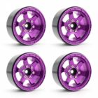 TREAL TRLX003AFXKXR 1.9 Beadlock Wheels (4P) for 1:10 RC Crawlers Axial SCX10 III TRX4 Redcat Gen8-Type H (Purple)