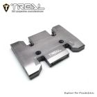 TREAL X003TN3PE9 SCX10 Pro Center Skid Plate Aluminum 7075 CNC Billet Machined Upgrades Parts(Gray)