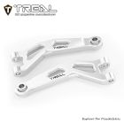 TREAL X0043S4ITF Aluminum 7075 CNC Machined Front Upper Arms Set Suspension A-Arm Upgrades for Arrma 1/18 GRANITE GROM(Silver)