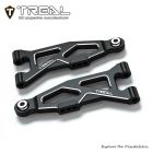 TREAL X0043S4J3P Aluminum 7075 CNC Machined Front Lower Arms Set Suspension A-Arm Upgrades for Arrma 1/18 GRANITE GROM(Black)