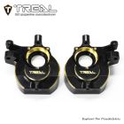 TREAL X00440QFP7 Brass Front Steering Knuckles,CNC Billet Machined Inner Portal Covers Heavy Weight 78g/pc Upgrades for Redcat GEN9 and Ascent Crawler