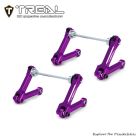 TREAL X004495937 Aluminum 7075 Front Rear Sway Bars W/Torsional Bar Set (2) for 1/18 Mini LMT (Purple)