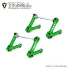 TREAL X00449593H Aluminum 7075 Front Rear Sway Bars W/Torsional Bar Set (2) for 1/18 Mini LMT (Green)