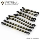 TREAL X004779FXV TRX-4M Brass High Clearance Chassis Links Upper and Lower Linkages Set (8pcs) for 1/18 TRX4M K10 F150 High Trail