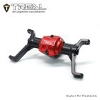 TREAL X0048D6EM9 Aluminum 7075 Front Axle Housing w C Hubs One Piece CNC Machined Upgrades for 1/18 Redcat Ascent 18 Crawler(Black)