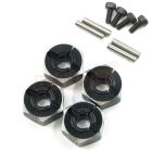 Yeah Racing WA-033BK Aluminum Hex Adaptor Set 12x6mm For 1/10 RC Touring Drift Crawler Black