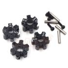 Yeah Racing WA-037BK Aluminum Lightweight Hex Adaptor Set 12x6mm For 1/10 RC Touring Drift Crawler Black