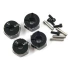 Yeah Racing WA-041BK Aluminum Hex Adaptor Set 12X8mm For 1/10 RC Touring Drift Crawler