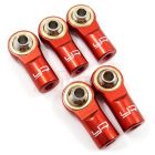 Yeah Racing YA-0550RD Aluminum M3 Rod Ends (5pcs) Red