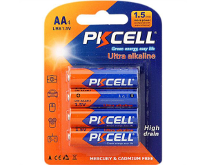 PKCell 511225 Ultra Alkaline AA Batteries 4 Pack