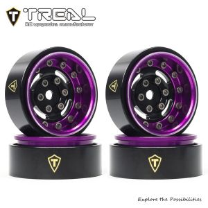 TREAL X003Z3L29D 1.0 Beadlock Wheels Deep Dish (Purple) Type F for SCX24 TRX-4M