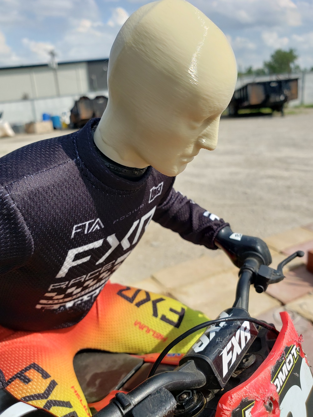 MX Mods NO HELMET rider head upgrade accessory for Losi Promoto MX
