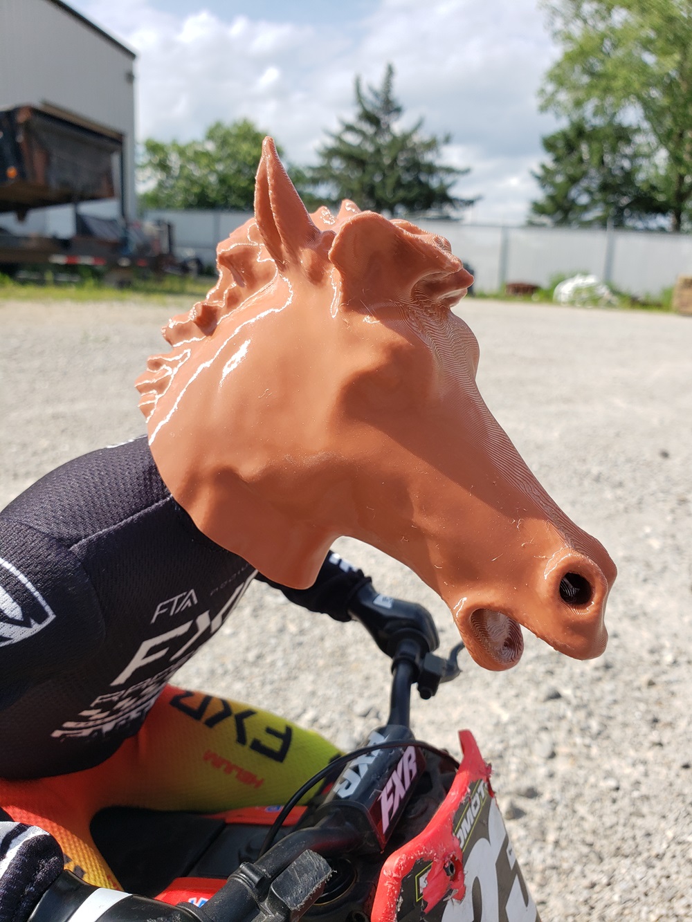 MX Mods HORSE HEAD MASK accessory rider head upgrade for Losi Promoto MX