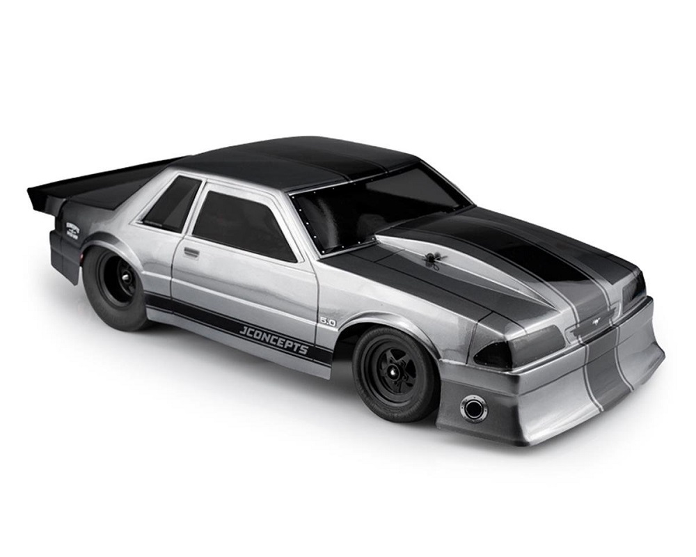 JConcepts 0362 1991 Ford Mustang Fox Drag Racing Body (Clear) Slash 2WD