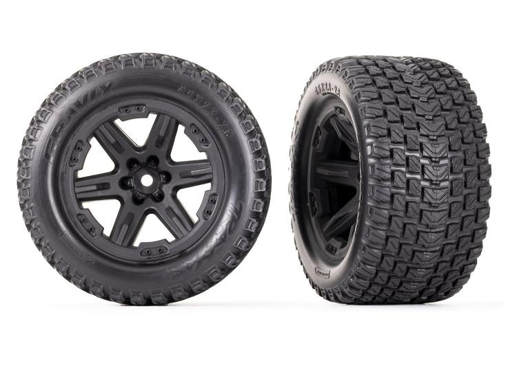 Traxxas 6764 T&W RXT BLK 2.8/GRAVIX TIRE
